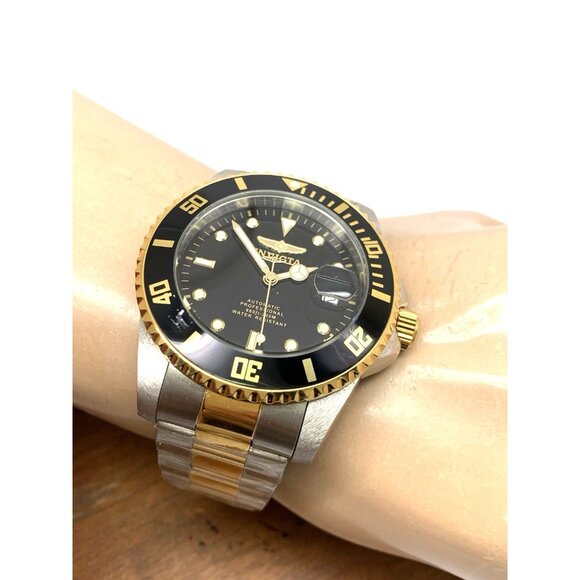 Invicta Men's Watch 36973 Pro Diver Automatic Black Dial Two Tone Steel 44mm - Picture 6 of 16